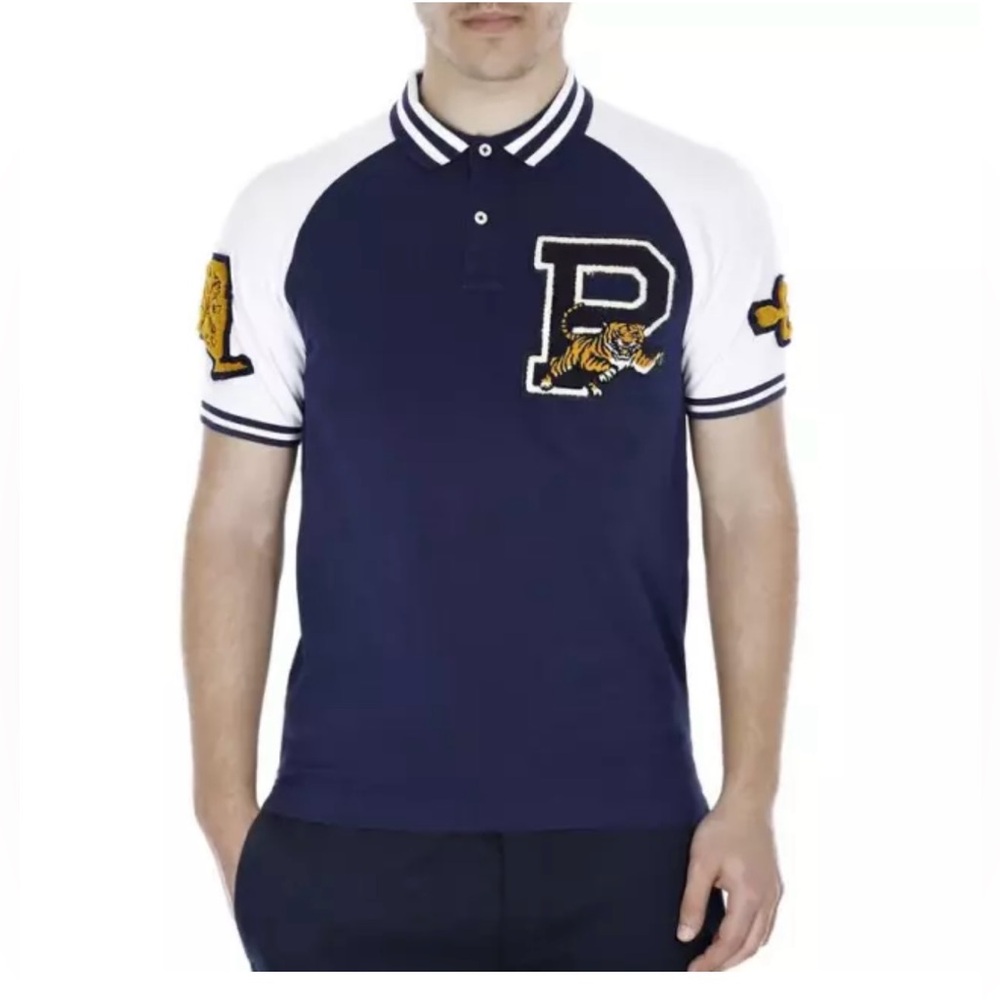 Polo Ralph Lauren Logo Patch P Wing Tiger Varsity Mesh N.Y State Champs Sz 3XB